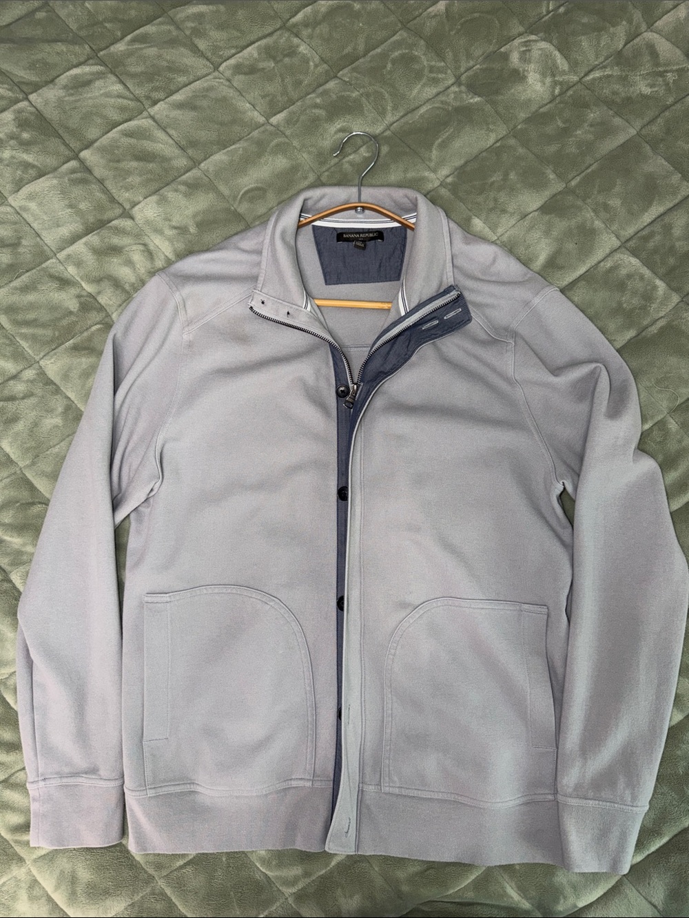 Banana Republic Men's Shirt Jacket - Light Gray